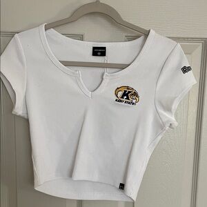 White Kent State Women's Short Sleeve Tee